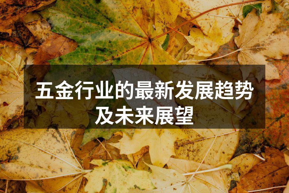 五金行业的最新发展趋势及未来展望