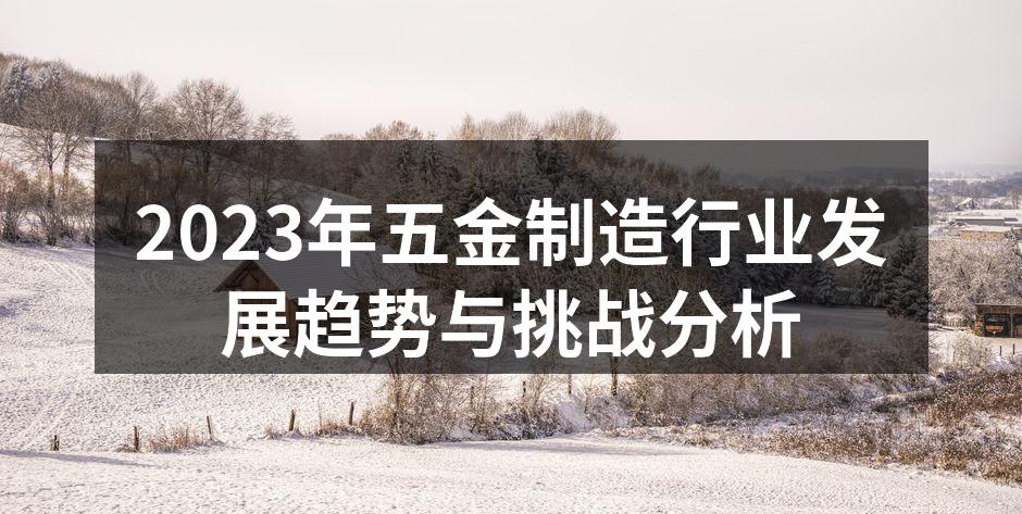 2023年五金制造行业发展趋势与挑战分析